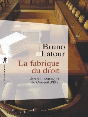 cover image of La fabrique du droit